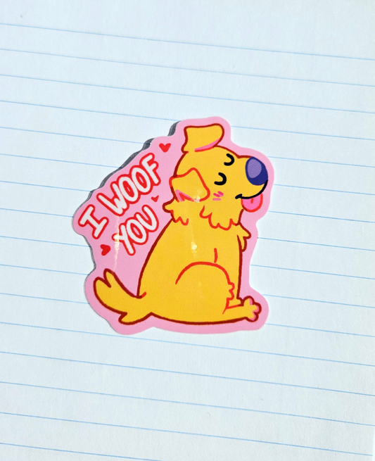 I Woof You Vinyl Sticker