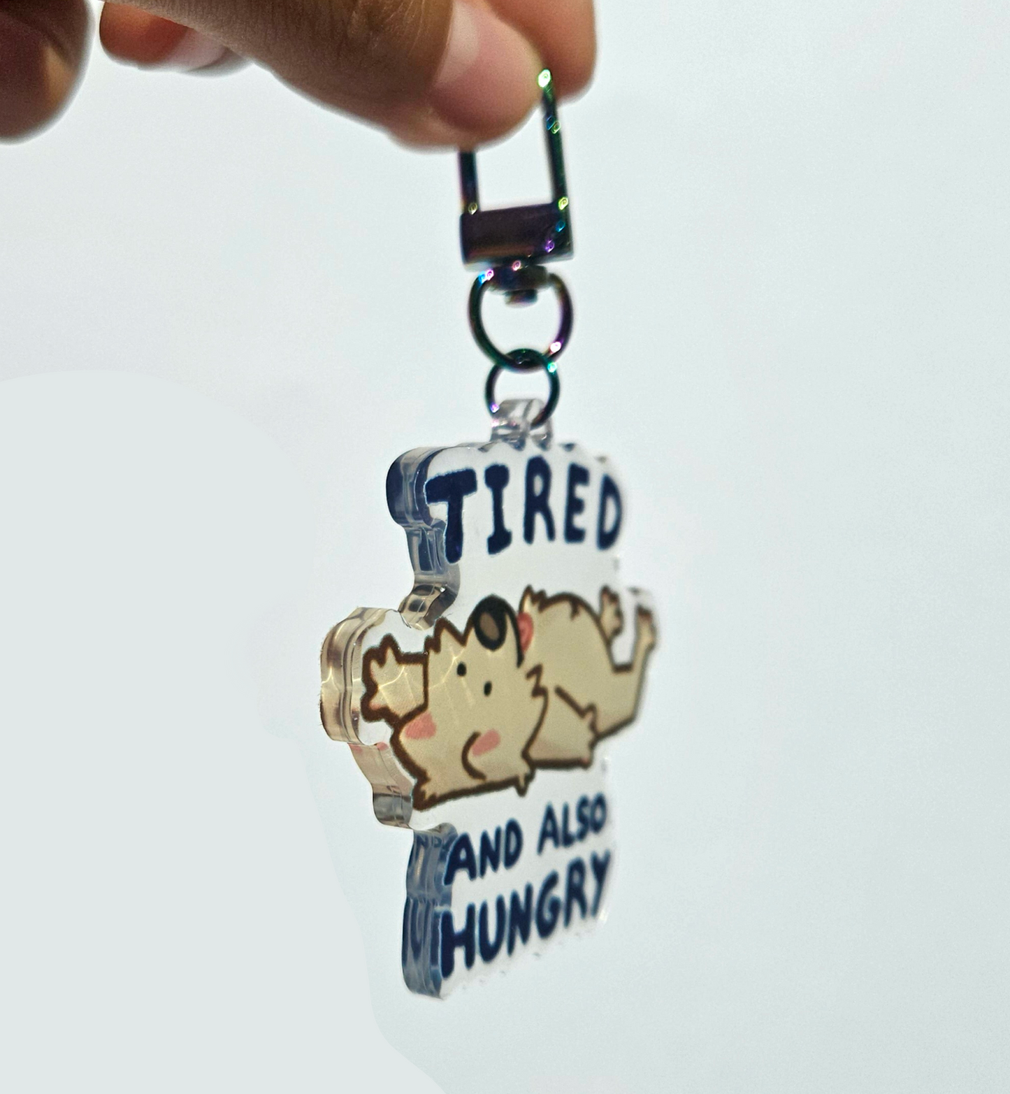 Tired & Hungry Keychain