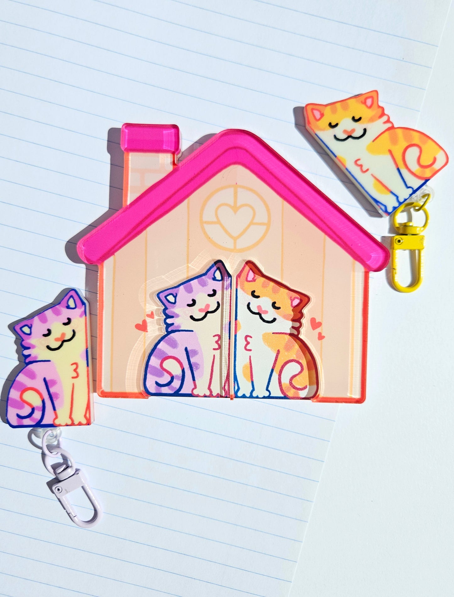 PRE-ORDER Kitty House Keychains Holder