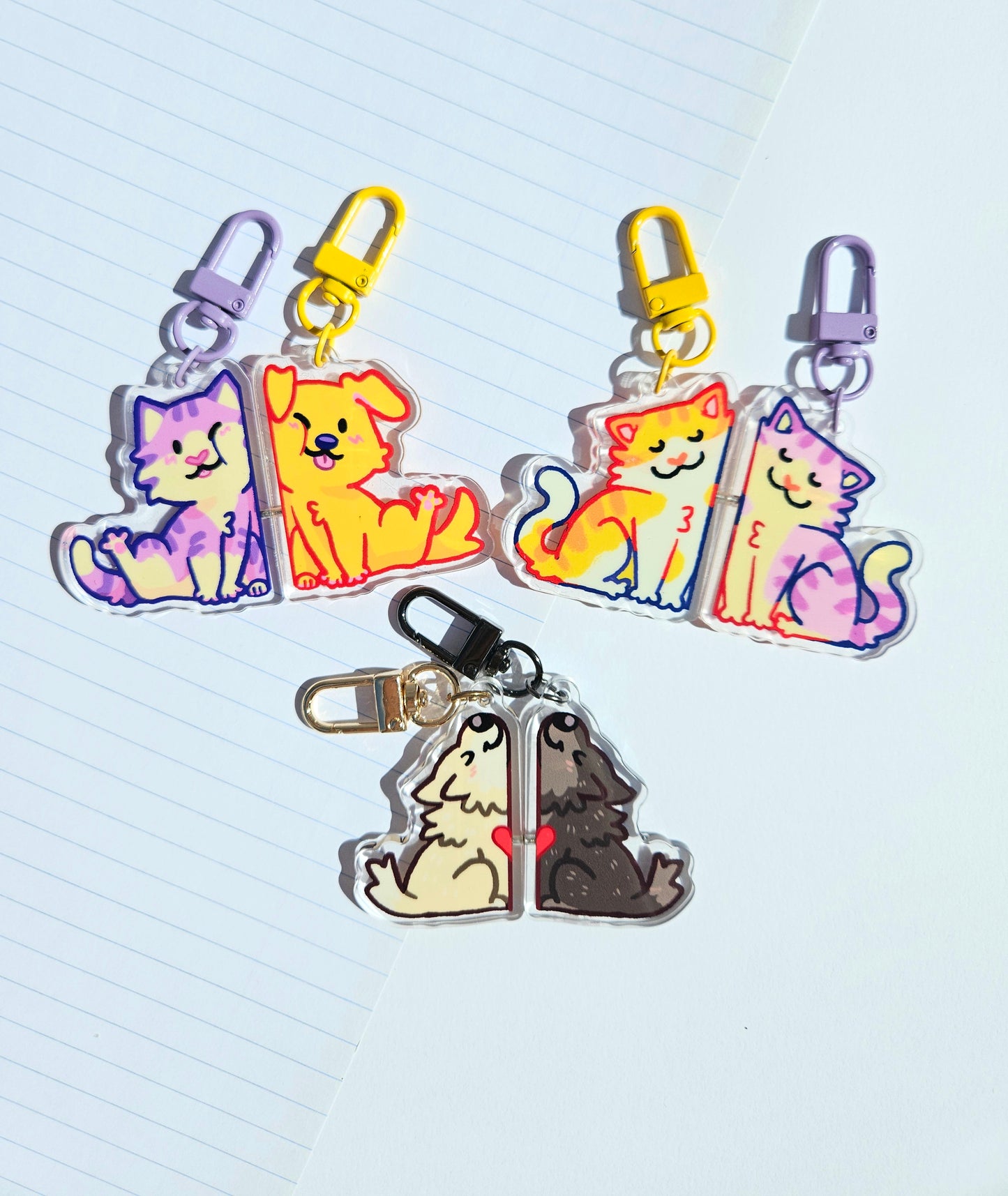 Dog & Cat Magnetic Keychains