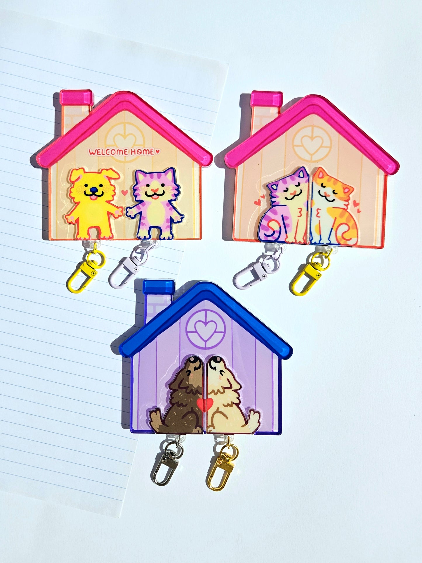 PRE-ORDER Kitty House Keychains Holder