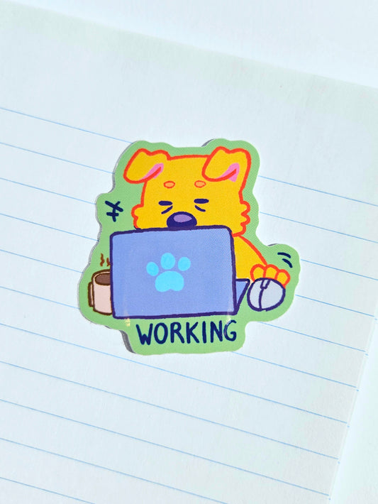 Working Vinyl Sticker