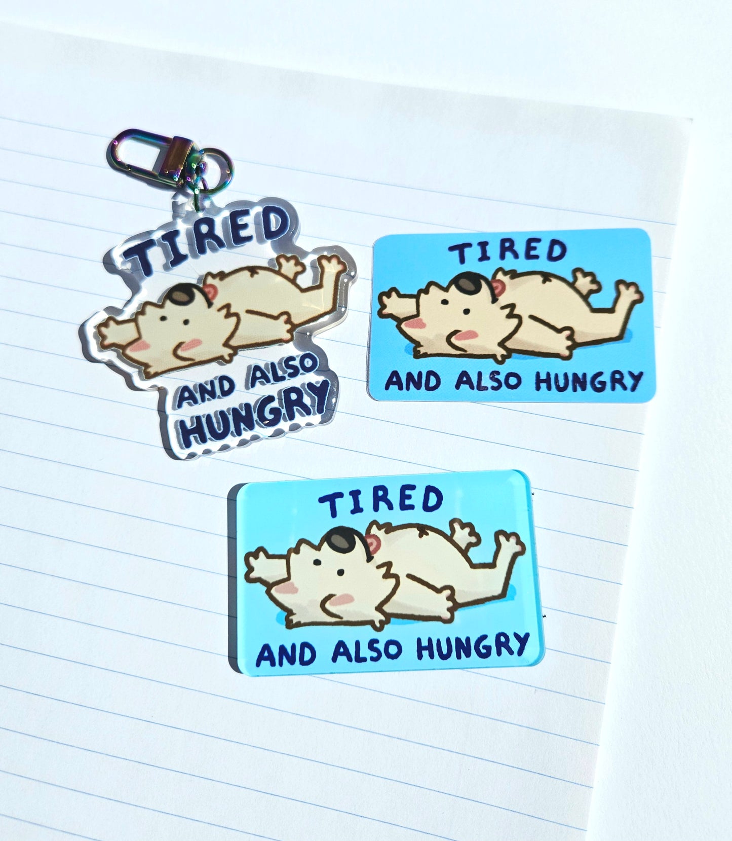 Tired & Hungry Button