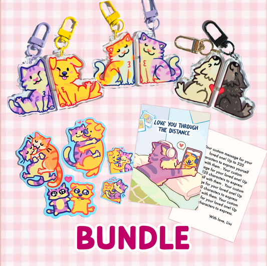BUNDLE KEYCHAIN STICKERS CARD