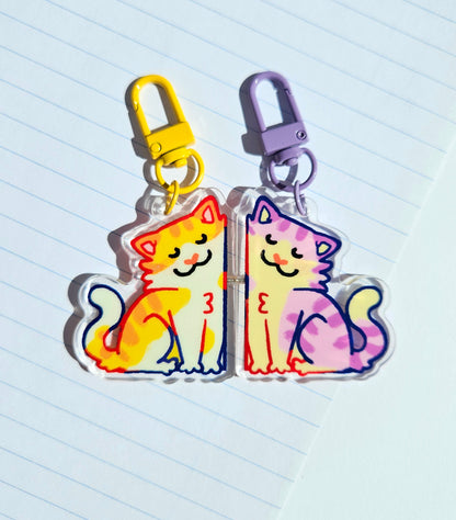 Cat & Cat Magnetic Keychains