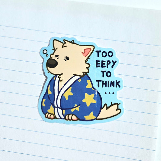 Eepy to think Vinyl Sticker
