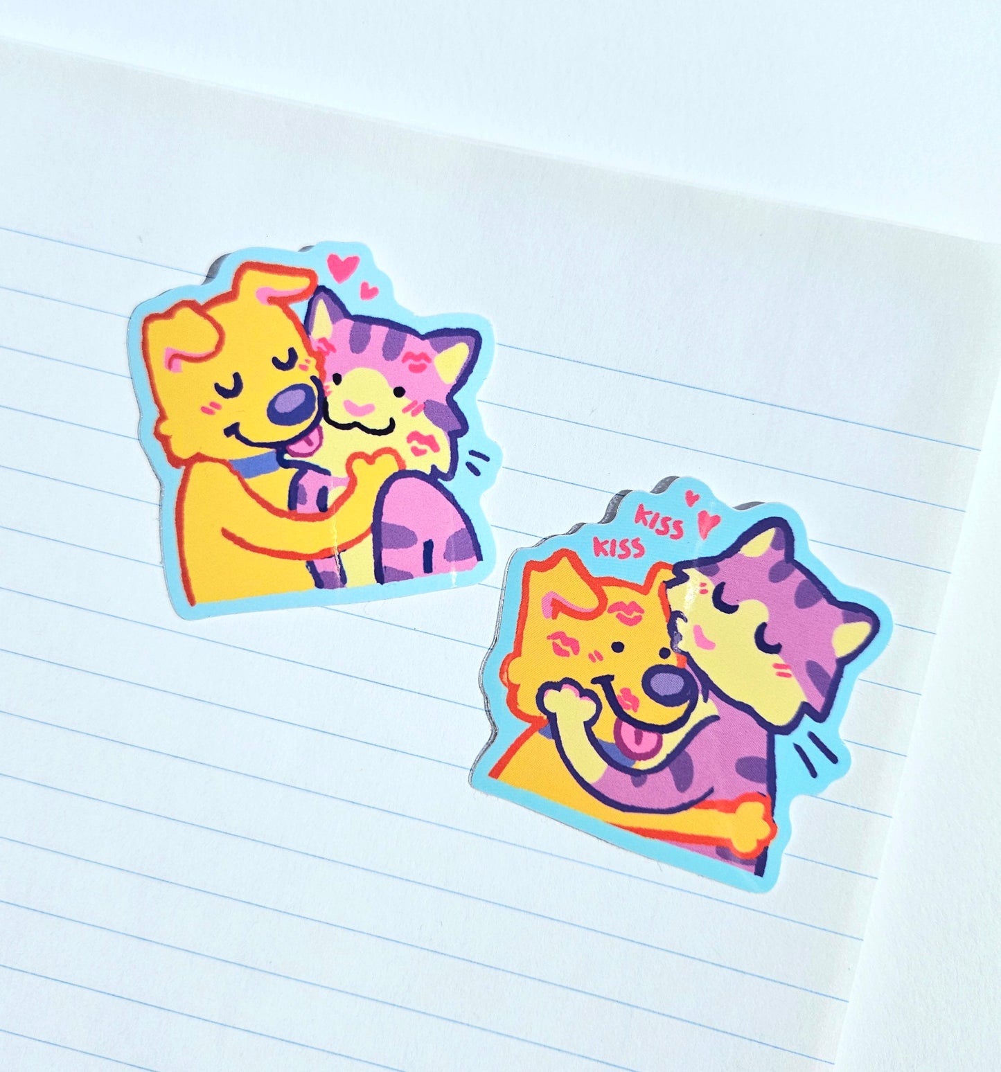 Cat Kisses Vinyl Sticker