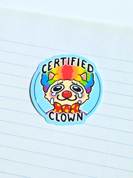 Certified Clown Vinyl Sticker