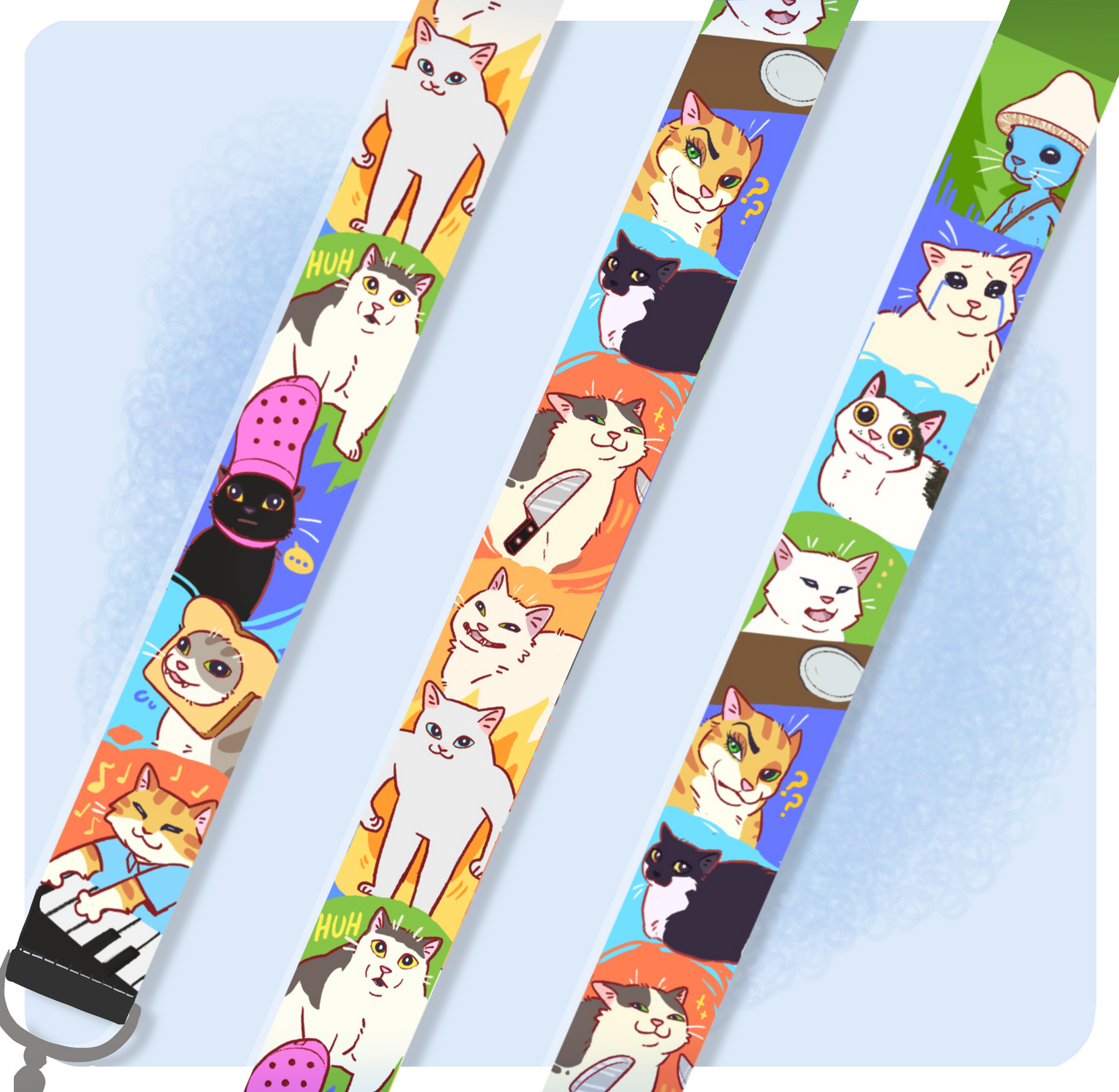 Cats Meme Lanyard