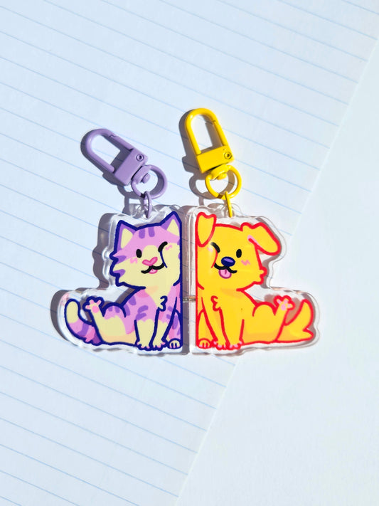 Dog & Cat Magnetic Keychains