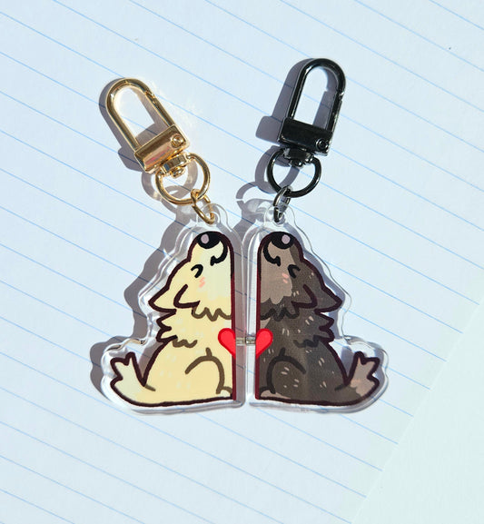 Wolves Magnetic Keychains