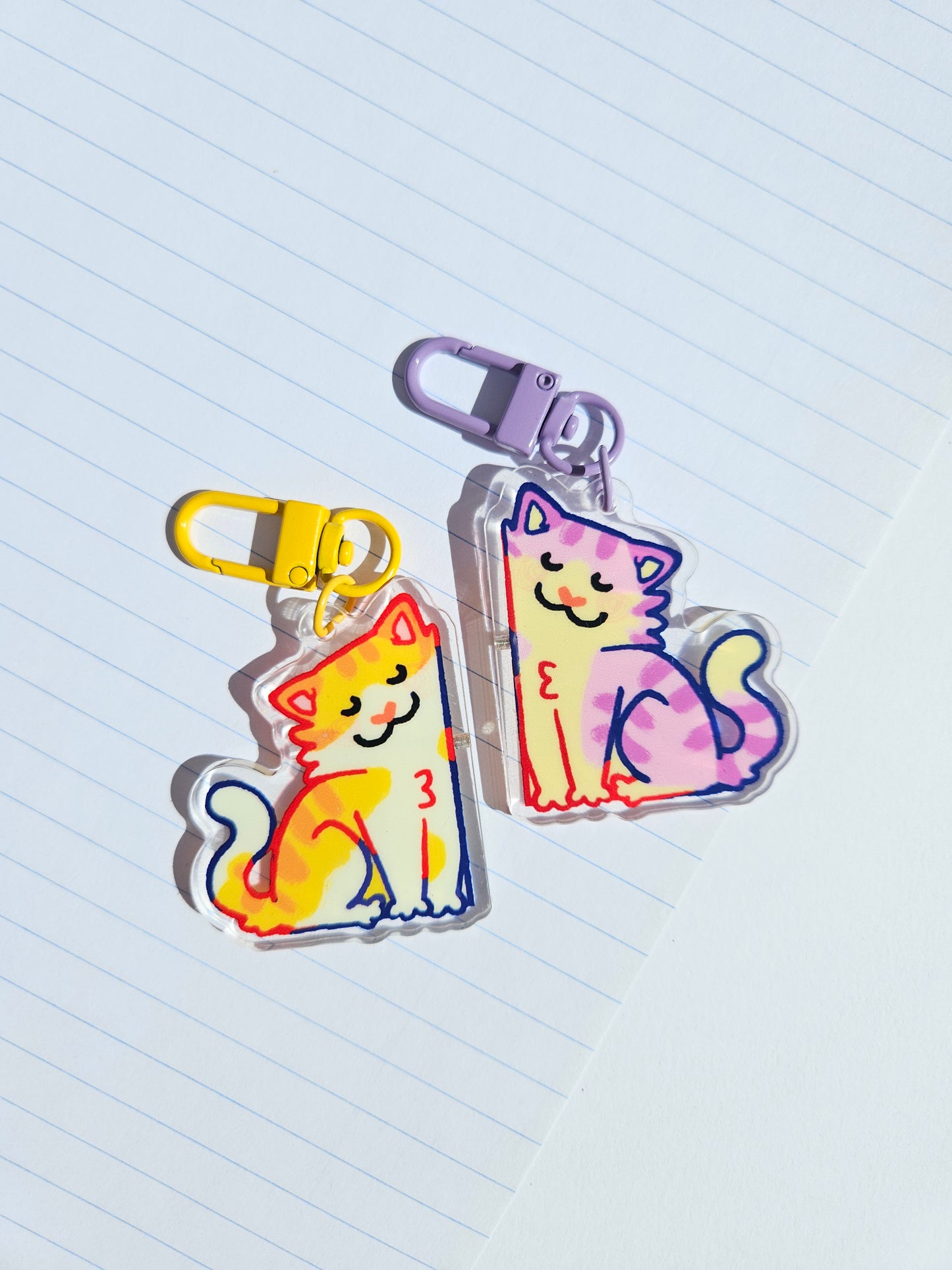 Cat & Cat Magnetic Keychains