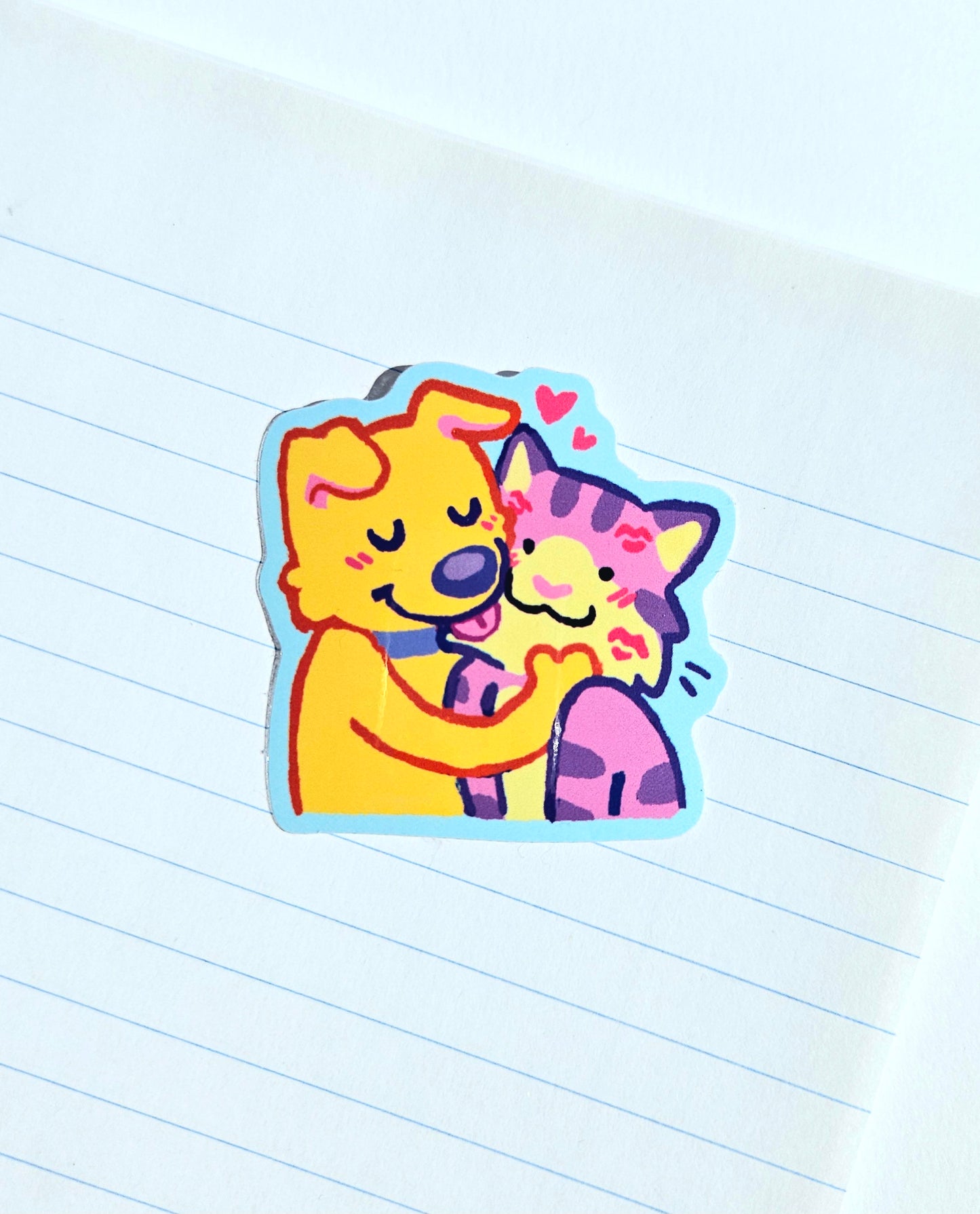 Dog kisses Vinyl Sticker