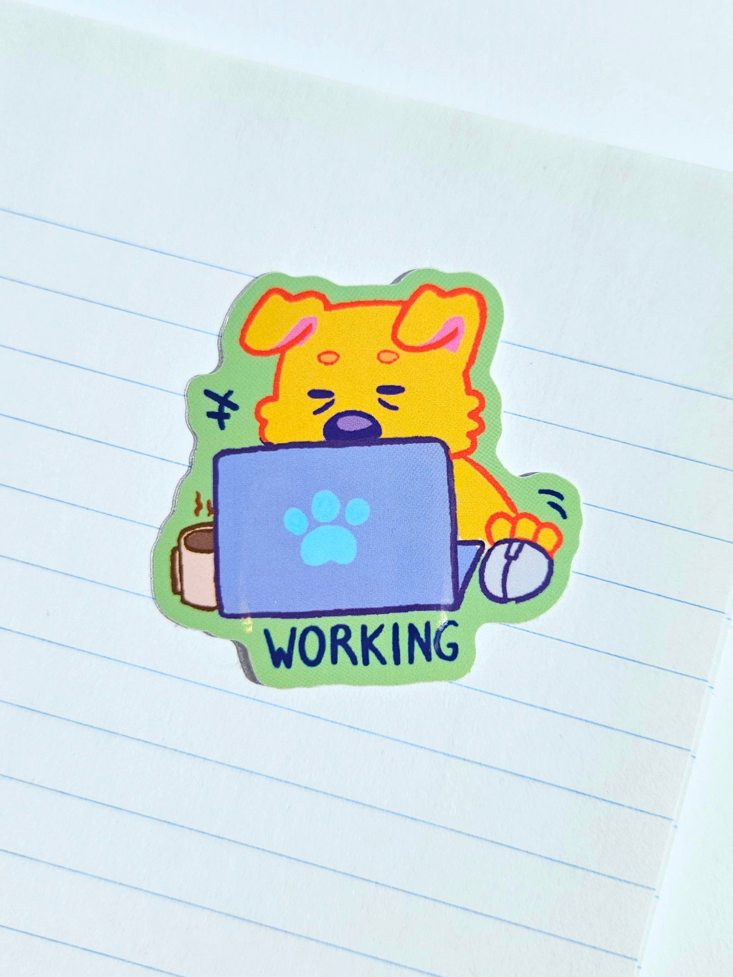 Working Vinyl Sticker